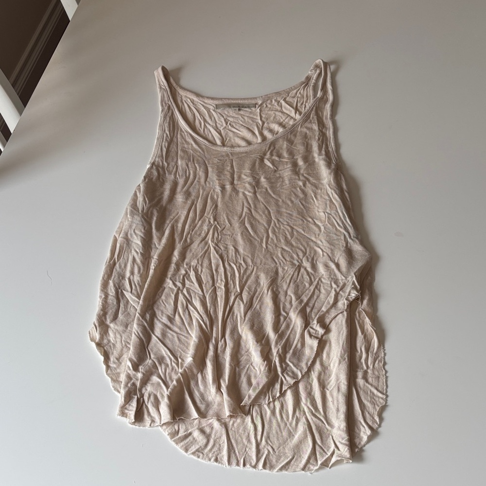 Mono and Lou Beige Sleeveless Tank Top